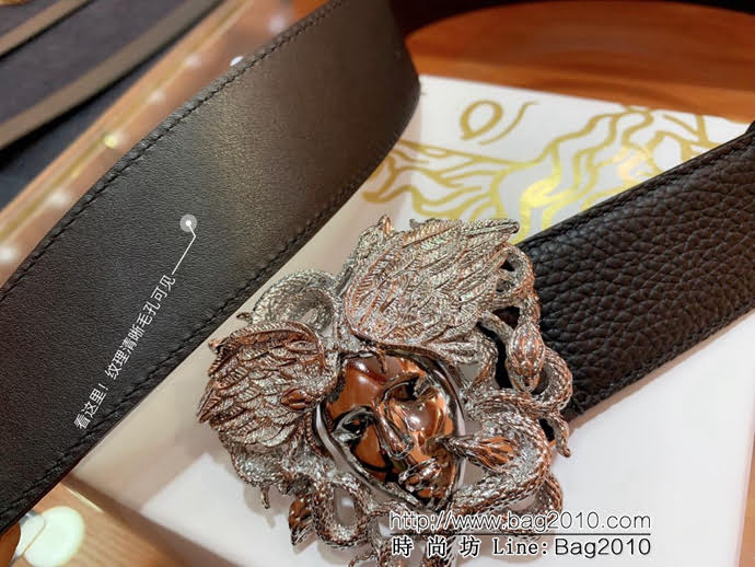 VERSACE範思哲 外貿原單貨 原廠荔枝紋牛皮 全粒面小牛皮底 男士皮帶 高端人士首選  xfp1327